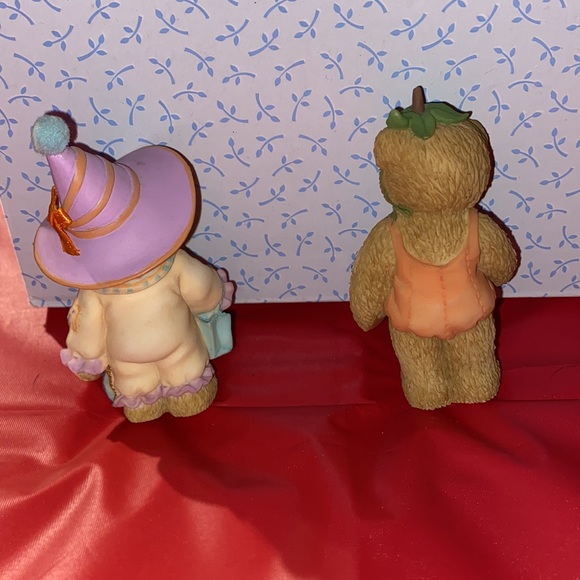 Set of 2 Cherished Teddies Halloween Clown Costume and Pumpkin Bears - Picture 2 of 4
